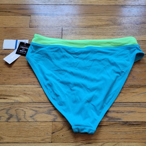 SALT + COVE Juniors' Banded High-Waist Ribbed Bikini Bottoms Size XL - Picture 5 of 5